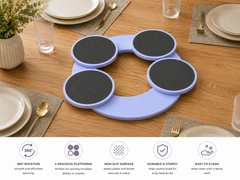Portable Rotating Lazy Susan Tray – Expandable Kitchen & Dining Table Organizer