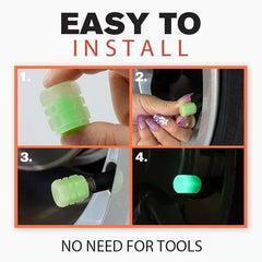 Universal Fluorescent Car Tire Valve Caps - Savroo