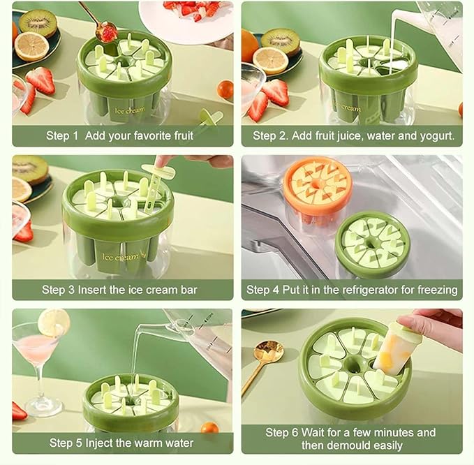 7/8pcs Silicone Ice Cream Mold with Bowl - Savroo