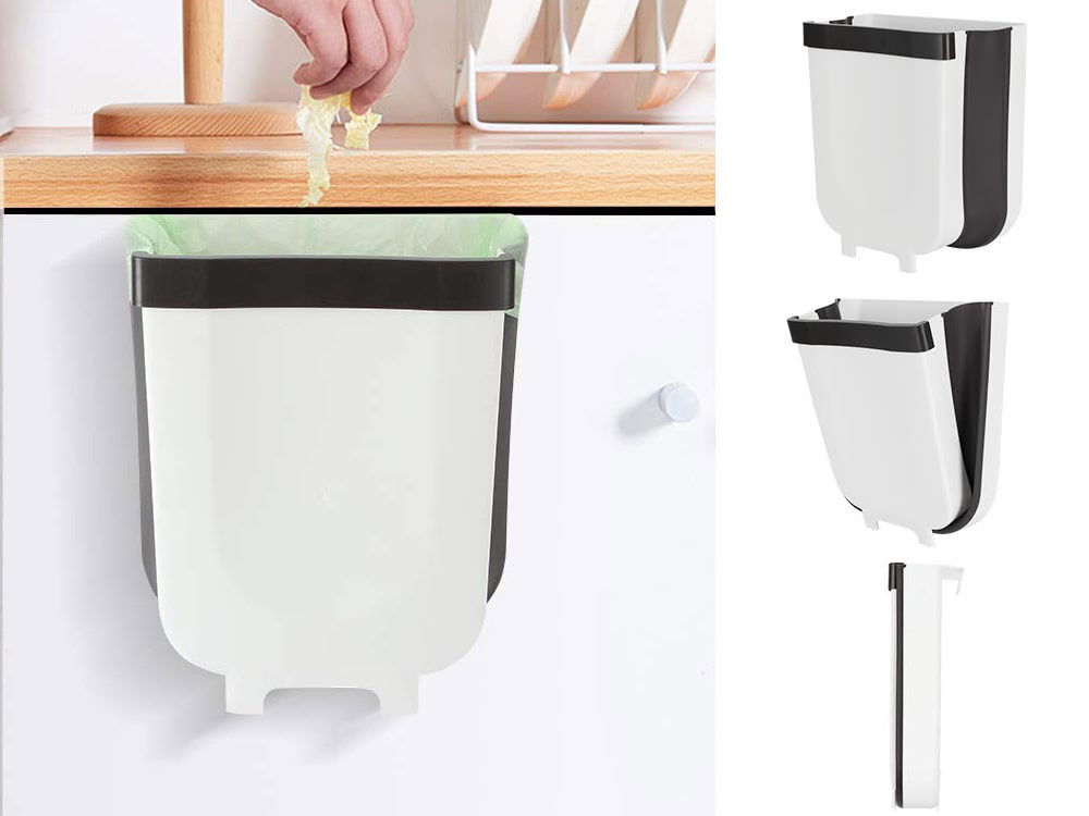 Folding Kitchen Garbage Bin (Random Colours) - Savroo