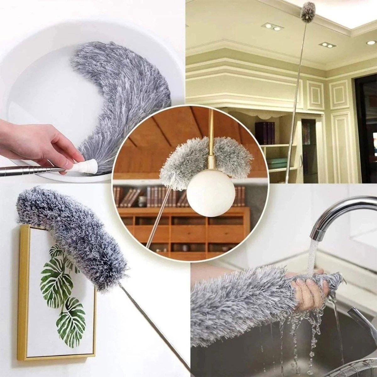 Flexible Microfiber Feather Duster with 8 Feet Extension Pole - Savroo