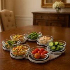 Portable Rotating Lazy Susan Tray – Expandable Kitchen & Dining Table Organizer