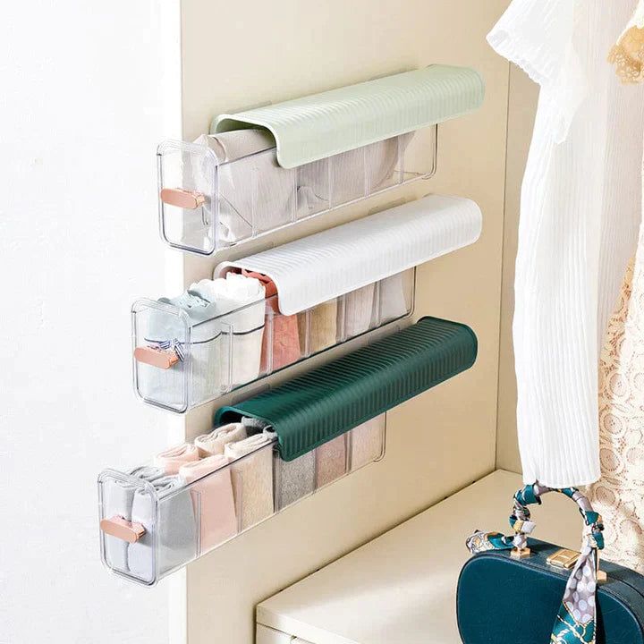 Original 6 Cells Wall Mount Socks Underwear Drawer Organizer - Savroo