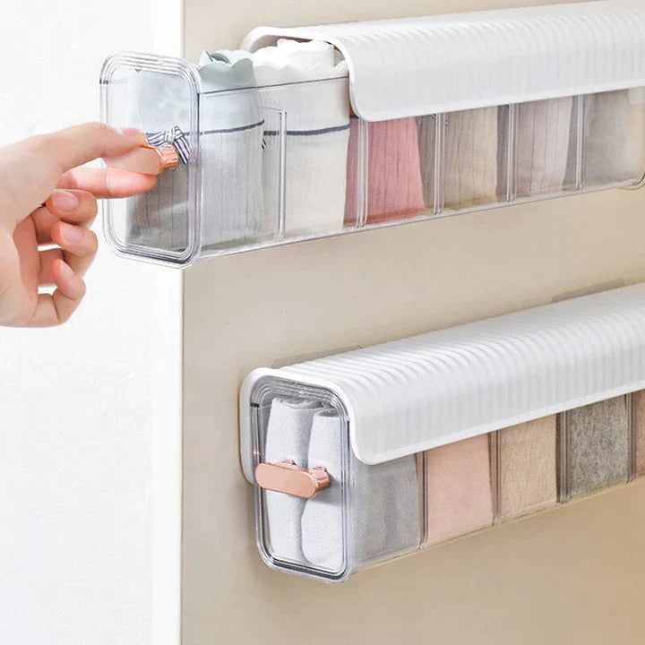 Original 6 Cells Wall Mount Socks Underwear Drawer Organizer - Savroo